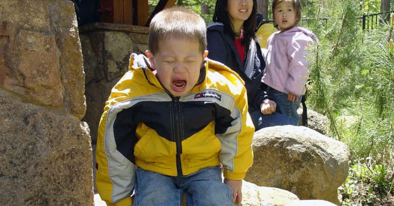 Toddler throwing tantrum